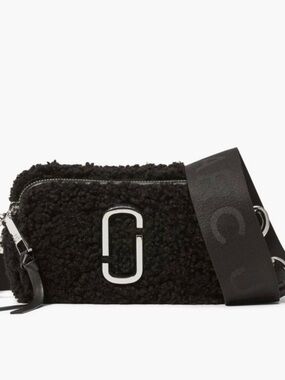 Black Faux Fur Shoulder Bag